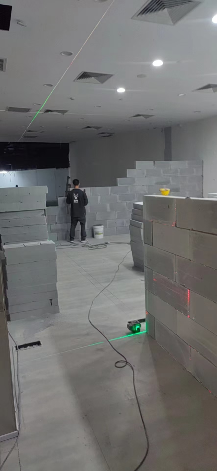 加气块隔墙现场参考图